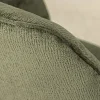Drehbarer Retro Stuhl AVIGNON grün Chenille schwarze Metallbeine