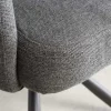 Drehbarer Retro Stuhl BIG GEORGE grau mit Armlehnen und Taschenfederkernpolsterung