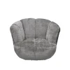 Drehbarer Sessel DIAMOND silbergrau Chenille Cremona 360°