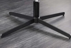 Drehbarer Sessel PAPILLON grau Samt schwarz Metall höhenverstellbar mit Armlehne