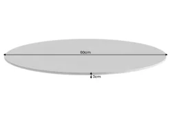 Drehbare Servierplatte SIGNATURE 60cm grau Keramik rund