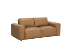 Echtleder Sofa BIG GEORGE 205cm cognac Taschenfederkern 2-Sitzer Couch