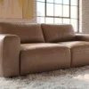 Echtleder Sofa BIG GEORGE 245cm cognac Taschenfederkern 3-Sitzer Couch