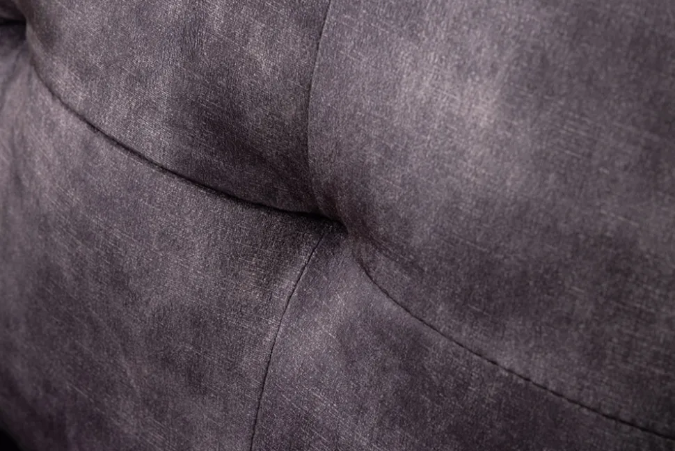 Ecksofa mit Schlaffunktion APARTMENT beidseitig aufbaubar grau Samt inkl. Stauraum