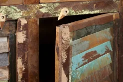 Einzigartiges Sideboard JAKARTA 125cm recyceltes Massivholz aus Fischerbooten