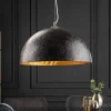 Elegante Design Hängeleuchte GLOW 50cm schwarz gold Hängelampe