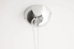 Elegante Design Hängeleuchte GLOW 70cm weiß silber Hängelampe