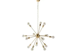 Elegante Hängelampe SPUTNIK 87cm gold mit 14 Leuchtarmen