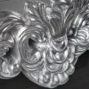 Elegante Konsole VENICE 110cm silber Barock Design Anrichte handgearbeitet