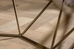 Eleganter Couchtisch DIAMOND 70cm grün messing mit Marmorplatte