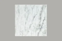 Eleganter Couchtisch ELEMENTS 50cm weiß mit polierter Marmor-Platte