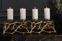 Eleganter Kerzenhalter ABSTRACT 60cm gold für 4 Kerzen