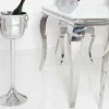Eleganter Sektkühler CHAMPAGNE 75cm silber poliert Flaschenkühler