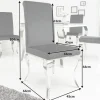 Eleganter Stuhl MODERN BAROCK schwarz Samt Stuhlbeine aus Edelstahl