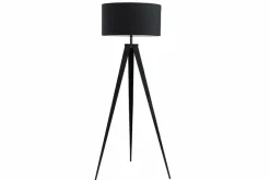Elegante Stehlampe TRIPOD 145cm schwarz Retro Stehleuchte