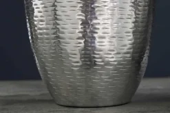 Elegantes Vasen 2er Set ORIENTAL 32cm silber im Rice Hammerschlag Design