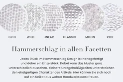 Elegantes Vasen 2er Set ORIENTAL 44cm silber im Grid Hammerschlag Design