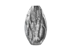 Elegante Vase ORGANIC ORIENT 44cm silber Hammerschlag Design