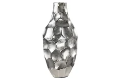 Elegante Vase ORGANIC ORIENT 45cm silber Hammerschlag Design