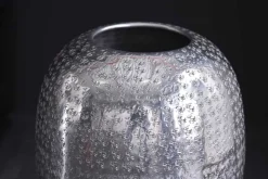 Elegante Vase ORIENTAL 50cm silber im Wild Hammerschlag Design