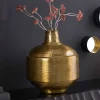 Elegante Vase ORIENT 35cm gold Hammerschlag Design