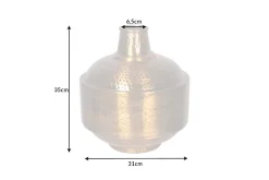 Elegante Vase ORIENT 35cm gold Hammerschlag Design
