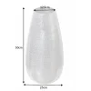 Elegante Vase ORIENT 50cm silber im Grid Hammerschlag Design
