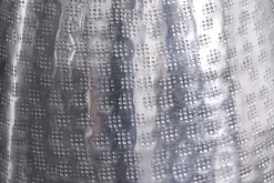 Elegante Vase ORIENT 50cm silber im Grid Hammerschlag Design