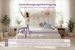 Ergonomische Boxspringmatratze CLOUD FLEX 160x200cm Tonnentaschenfederkern 7-Zonen