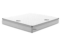 Ergonomische Boxspringmatratze CLOUD FLEX 180x200cm greige Tonnentaschenfederkern 9-Zonen