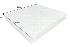 Ergonomische Matratze mit Topper CLOUD FLEX 180x200cm Tonnentaschenfederkern 7-Zonen