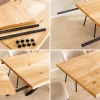 2er Set Ansteckplatten WILD OAK 50cm natur Wildeiche geölt Massivholz Esstisch Verlängerung Baumkante