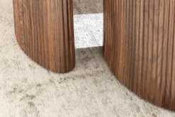 2er Set Couchtische OSAKA 120cm weiß Pandora Keramik Walnuss