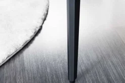 Esstisch MILANO 180cm weiß Marmor Keramik schwarzes Metallgestell