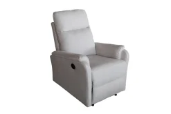 Exklusiver 1er Kinosessel HOLLYWOOD beige Strukturstoff elektrische Liegeposition