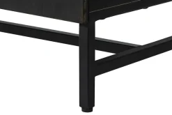 Exklusives Sideboard OXID 180cm schwarz gold massives Mangoholz Metall Soft Close