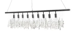 Extravagante Hängelampe DIAMONDS XL 120cm Kristall Lampe mit 9 Leuchten