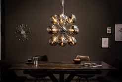 Extravagante Hängeleuchte GALAXY 72cm silber Hängelampe Modern Design