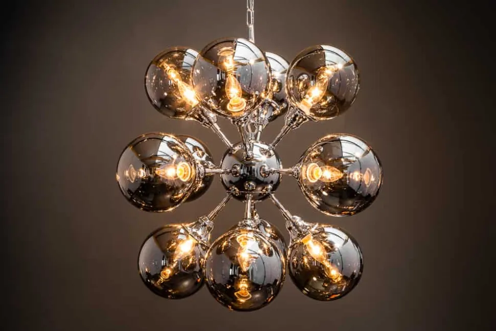 Extravagante Hängeleuchte GALAXY 72cm silber Hängelampe Modern Design