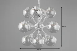 Extravagante Hängeleuchte GALAXY 72cm silber Hängelampe Modern Design