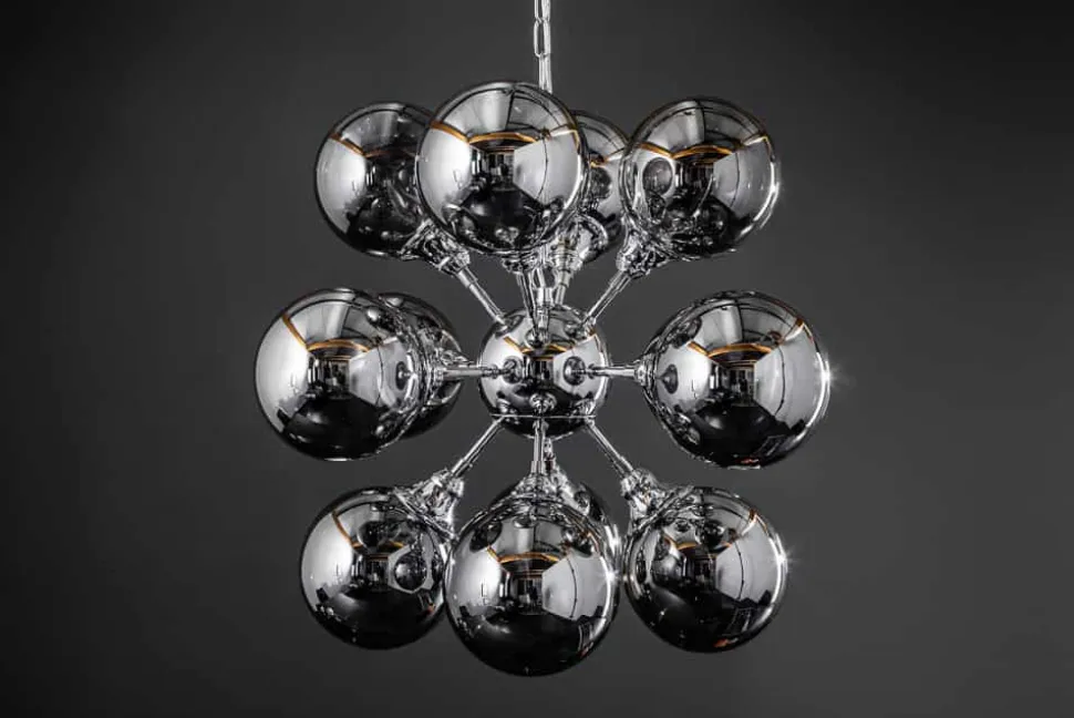 Extravagante Hängeleuchte GALAXY 72cm silber Hängelampe Modern Design