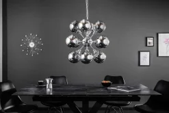 Extravagante Hängeleuchte GALAXY 72cm silber Hängelampe Modern Design
