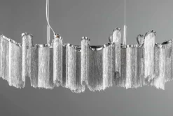 Extravagante Hängeleuchte ROYAL 120cm silber Hängelampe