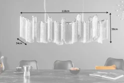 Extravagante Hängeleuchte ROYAL 120cm silber Hängelampe