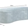 Extravagante Polsterbank ELEMENTAL 120cm petrol Samt mit Stauraum organische Form