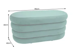 Extravagante Polsterbank VOGUE 85cm grün Samt Sitzbank mit Stauraum