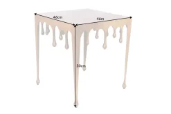 Extravaganter Couchtisch LIQUID LINE L 46cm gold Tropfen-Design