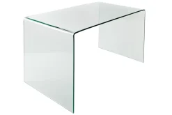 Extravaganter Glas Schreibtisch FANTOME 120cm transparent Esstisch Ganzglastisch
