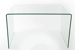 Extravaganter Glas Schreibtisch FANTOME 120cm transparent Esstisch Ganzglastisch