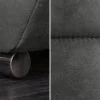 Extravaganter Hocker ELEGANCIA 110cm grau mit Ziersteppung